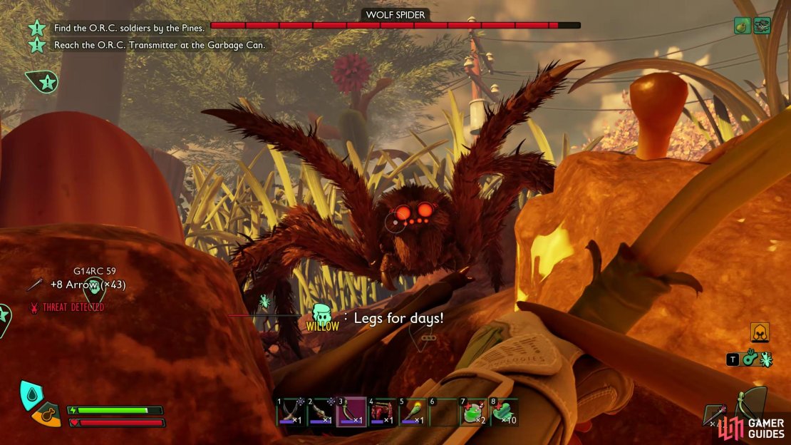 Here is where to find Wolf Spiders locations in Grounded 2. Image via Gamer Guides / Obsidian.