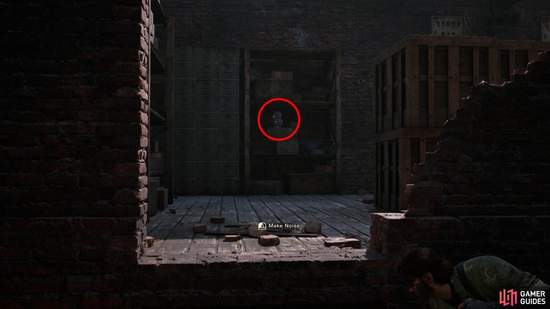 Enter the brick ruins in Rassvet 1F during Operation Virtuous and find a climbable area leading to a storage room. This GA-KO is on a shelf just opposite the spot you can climb up.
