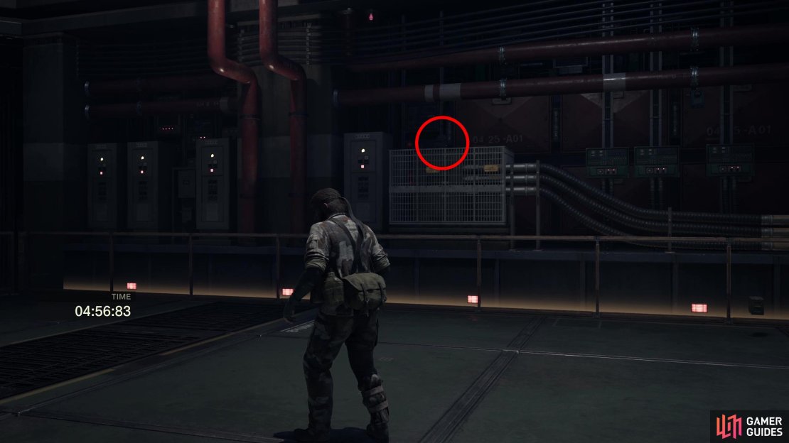 During the fight with Volgin, immediately turn right to find this GA-KO on some caged machinery.