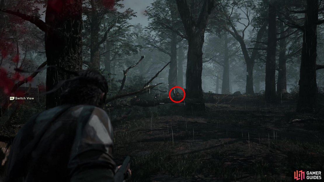 During the chase sequence in Lazorevo South, midway through the level, keep your aim ahead and to the left to spot this GA-KO on a fallen tree branch.