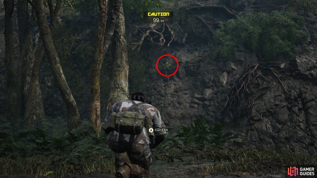 Near the northeastern exit to Zaozyorje East, turn northwest and look at the cliff nearby to find this penultimate GA-KO.