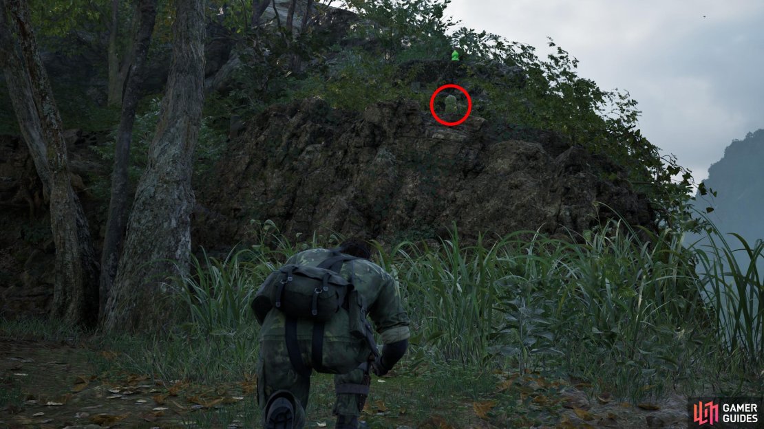 From the northern side of the bridge in Dolinovodno, look east to spot this GA-KO on a ledge. It&rsquo;s below a much more obvious Kerotan.
