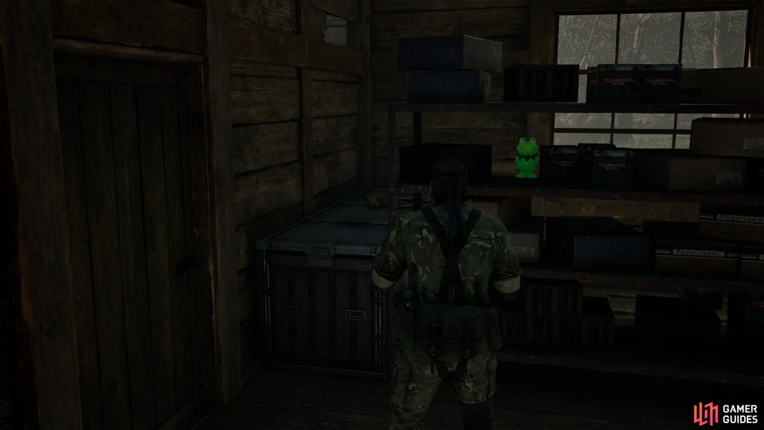 Enter a building in the center of the Svyatogornyj East 1F area, enter the western room and look south to find this Kerotan on a shelf.
