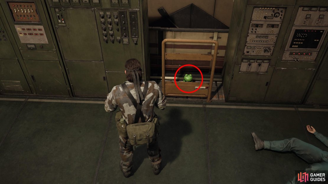 Along the northwestern corner of the Shagohod, behind a yellow barrier near some consoles.