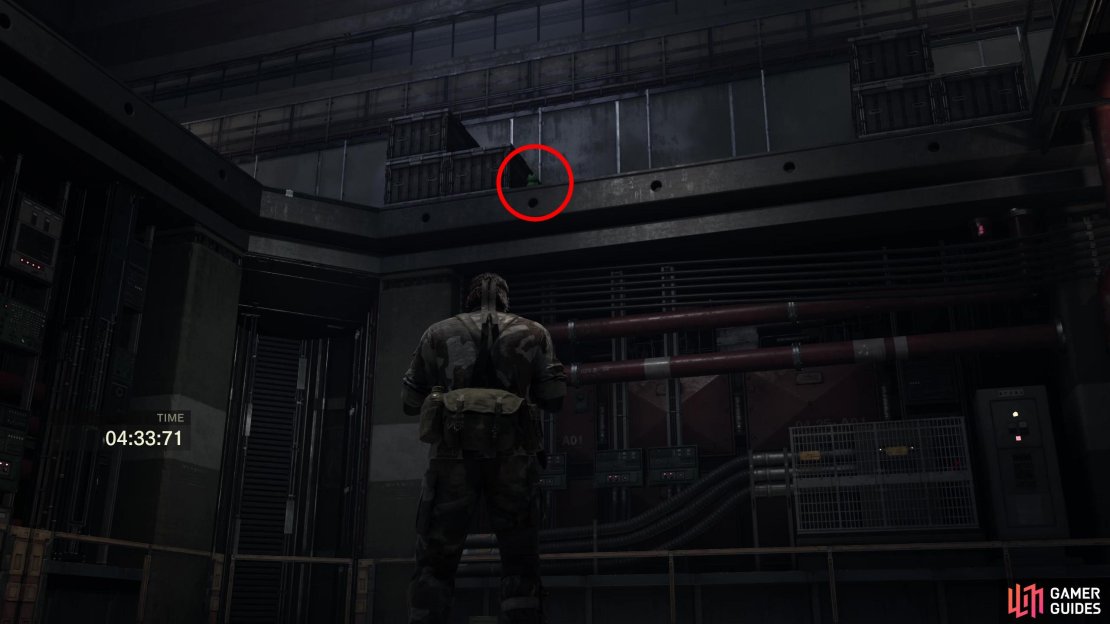 During the fight with Volgin, look up at the southwestern corner of the arena to spot this Kerotan leering down at you.
