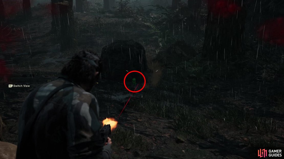 At the start of the Lazorevo South, look forward and a bit to the right to spot some boulders. This Kerotan can be found in front of the second boulder you pas. You can easily pop it with the RPG-7 to collect it.