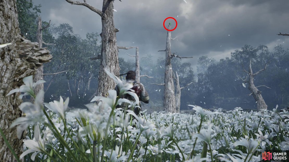 During the fight with The Boss, look up at the tops of the trees in the area to find this final Kerotan - it’ll be southeast of the center of the map.