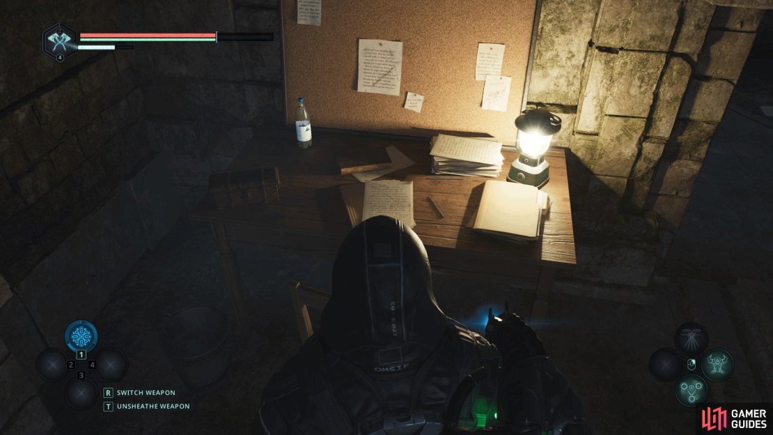 Make sure you check the lockbox on the table next to the doorway for the Vigil Note.