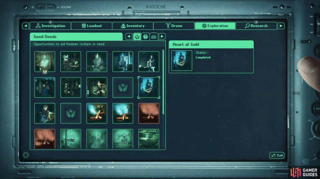 Good Deeds are the side quests in Hell is Us. Once completed, head to Gildas Brom for the reward.