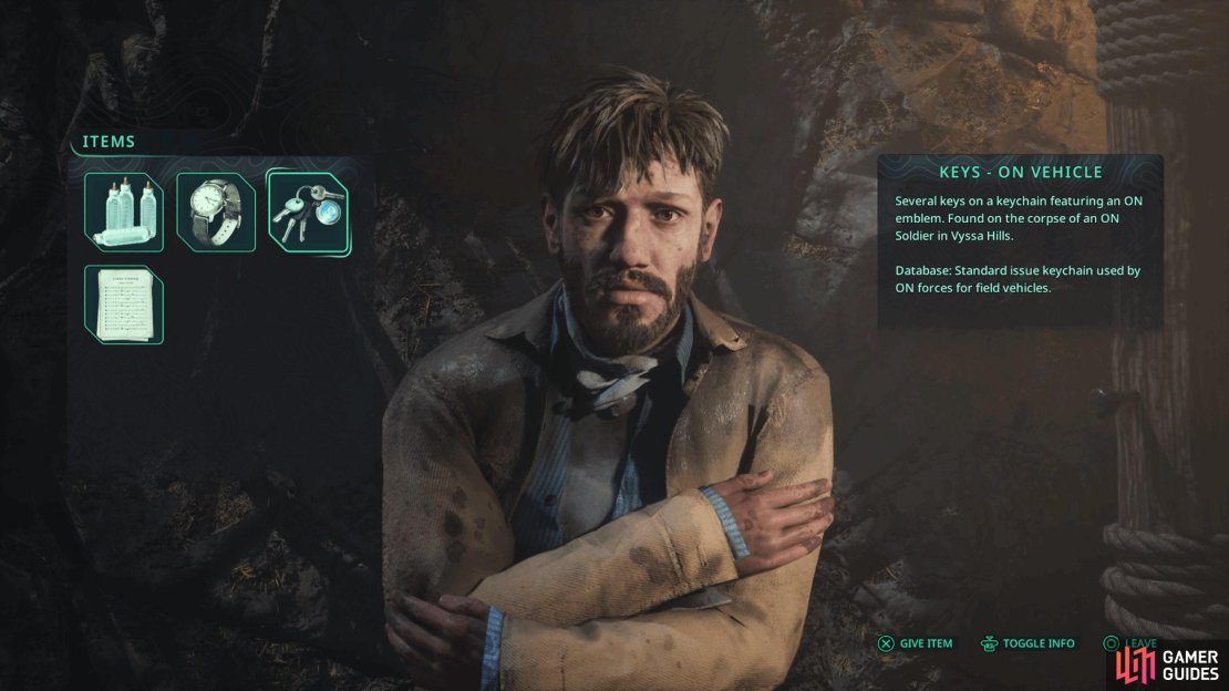 Go back to Atticus and trade the keys with him to finish the deed. Make sure you help his camp first!