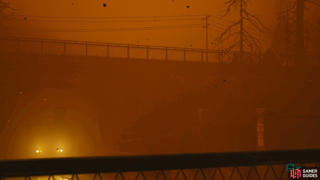 Talju is a smoke-filled area thanks to most of the town being on fire.
