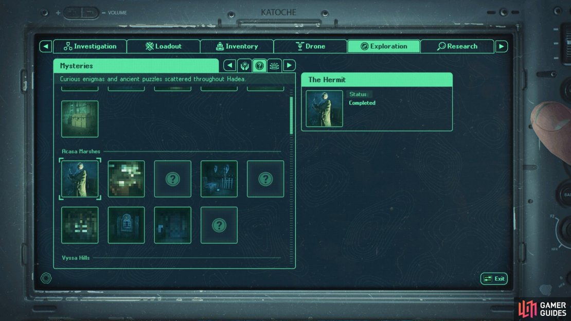 The Hermit is a Mystery in the Acasa Marshes.