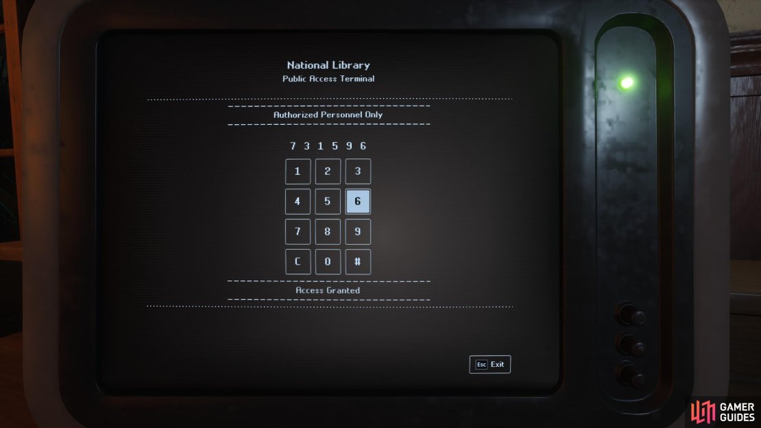 Input this code to get access to the conspirator’s documents and learn more about the partial truth, partial unhinged events. Image via Gamer Guides / Nacon.
