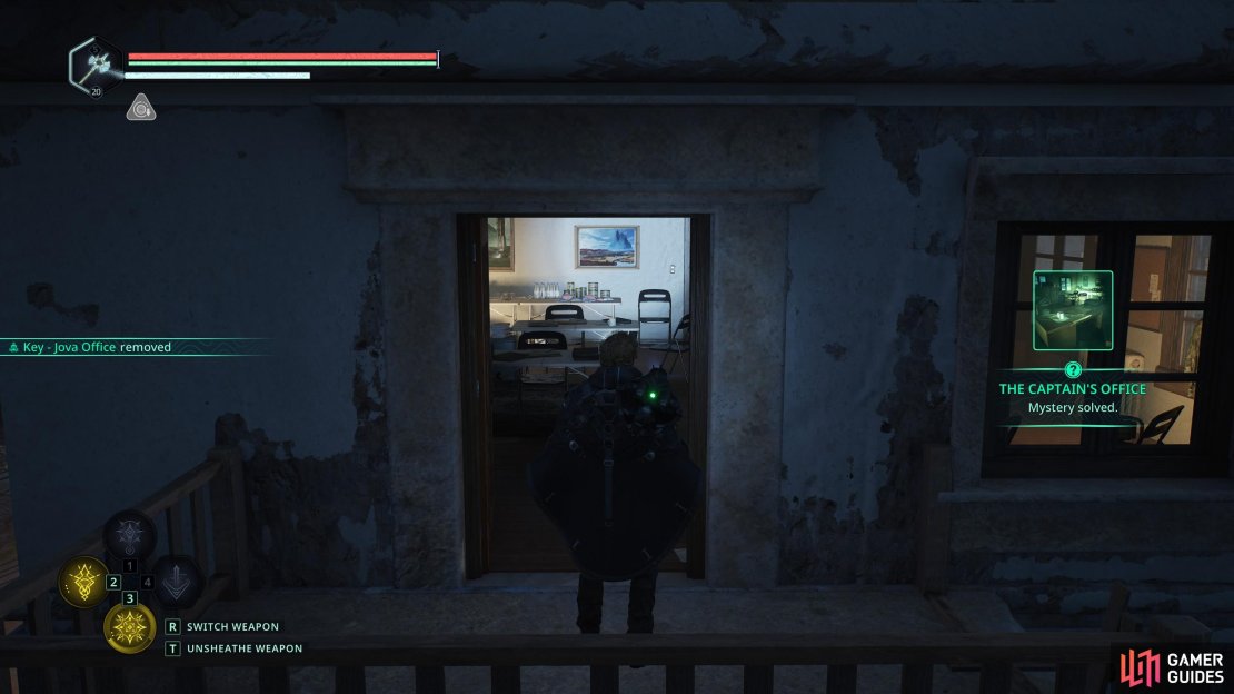 Here’s how to complete the Captain’s Office Mystery in Hell is Us. Image via Gamer Guides / Nacon.
