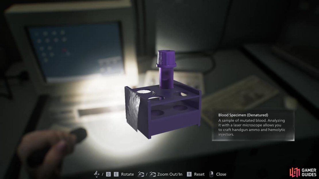 You will learn about the recipe system and craft more Injectors to kill special enemies. Image via Gamer Guides / Capcom.