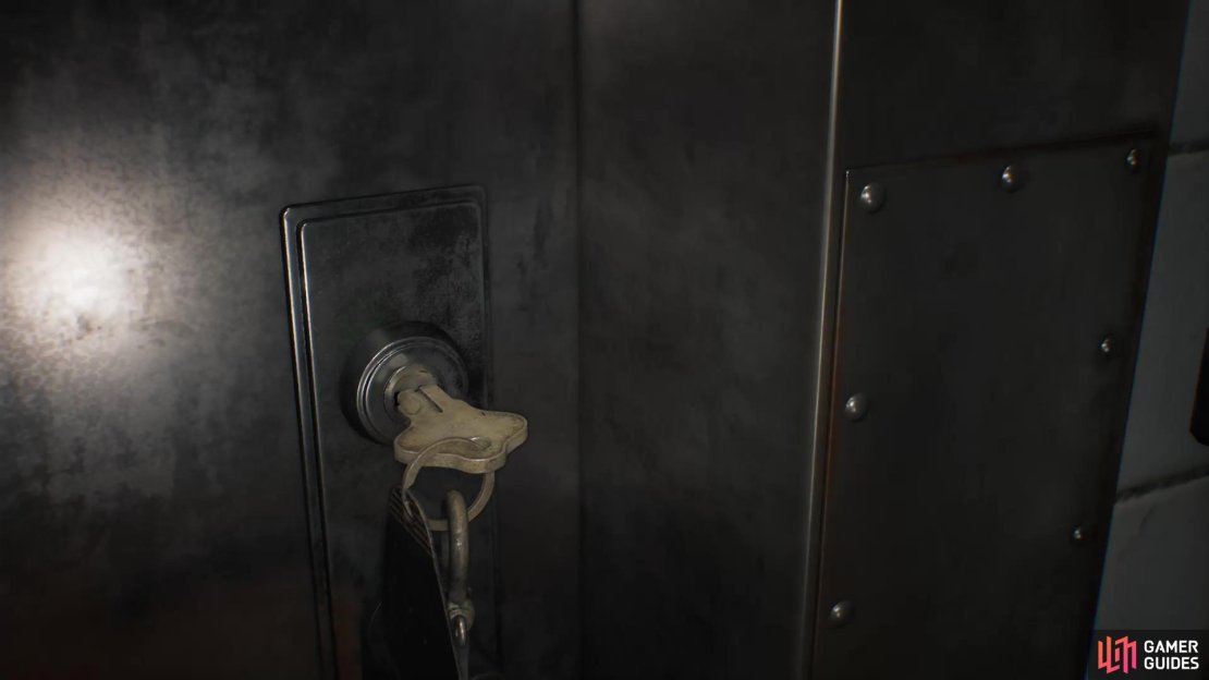 Here&rsquo;s how to open the locked Kitchen Door as Grace in Rhodes Hill. Image via Gamer Guides / Capcom