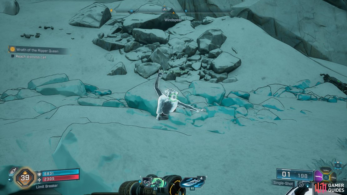Oddman&rsquo;s frozen body will be right by the Parting Gift Dead Bolt.
