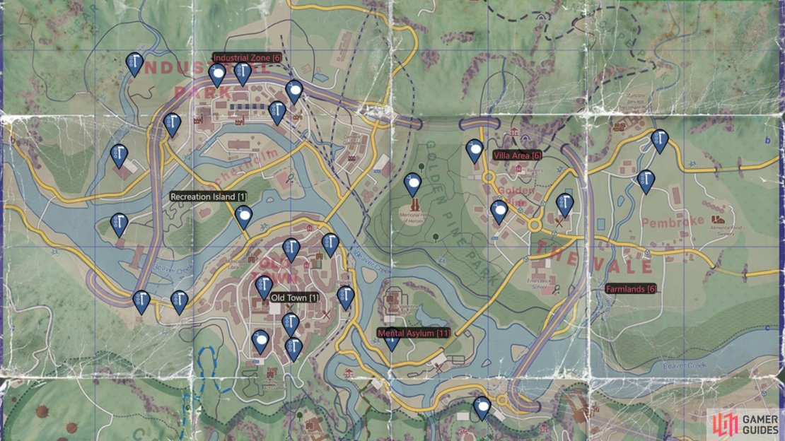 Here’s all the weapon charms and weapon mod blueprints in Dying Light: The Beast. Image via Gamer Guides.