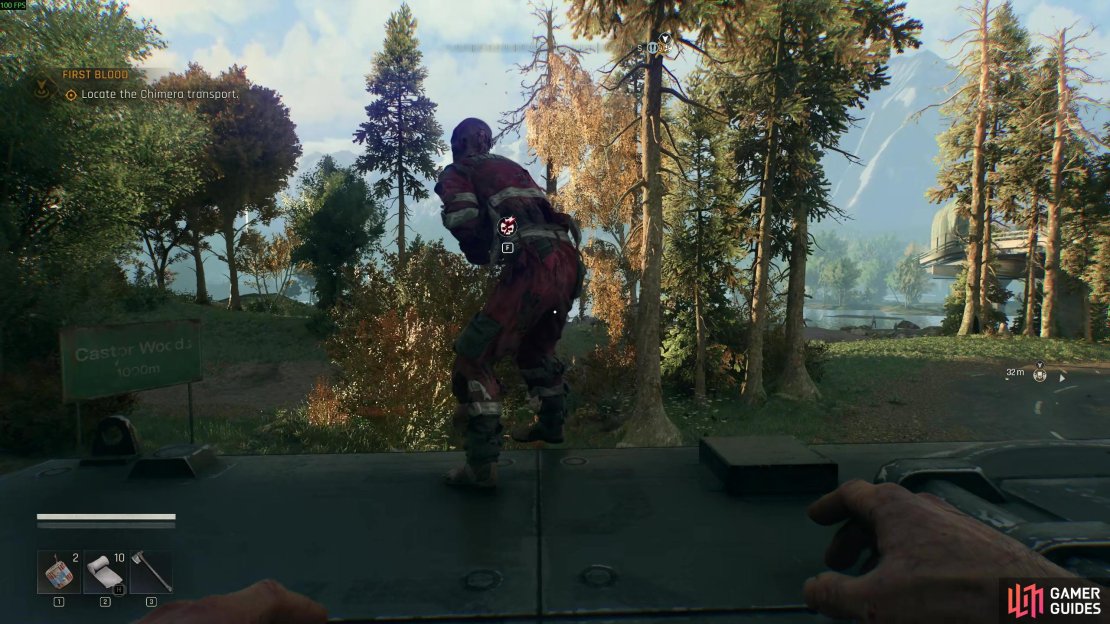 Sneaking up to unsuspecting zombies offers a lot of creative advantages, easily take down specials, or sneaking through Deadzones with ease. Image via Gamer Guides / Techland