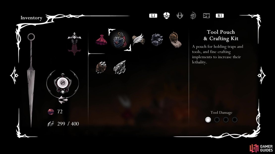 Crafting Kits in Hollow Knight: Silksong will increase the damage of Hornet&rsquo;s Tools.