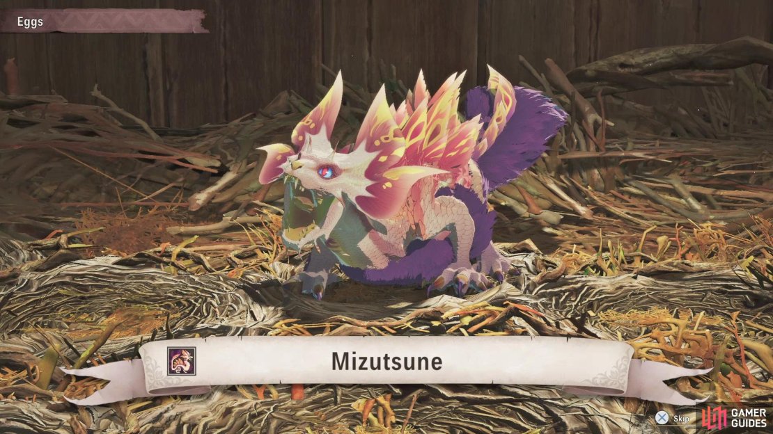 Hatch the egg you get from the Invasive Shogun Ceanataur and you’ll get a Mizutsune - you’ll want to release it in the same region as a Zinogre to ensure you get all of the variants of the latter monster!