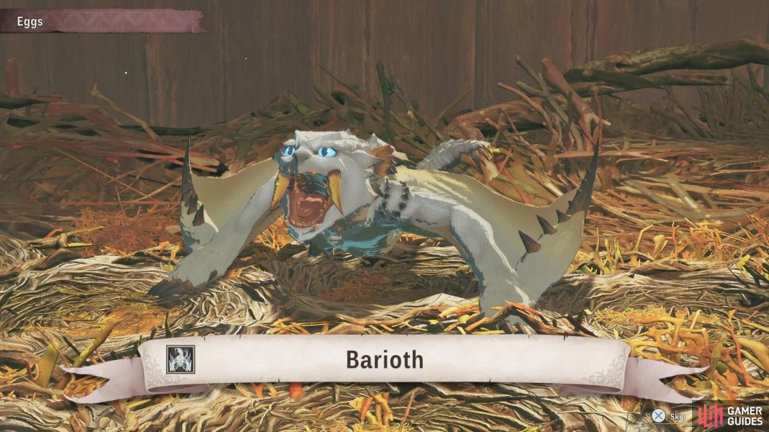 You’ll recover a Barioth egg from Invasive Khezu’s den.