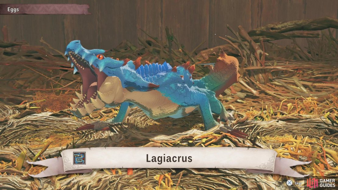 You&rsquo;ll get a Lagiacrus egg from the Invasive Plesioth&rsquo;s den - reestablish the monster in Mirror Lake and raise its rank up to also get the Ivory Lagiacrus variant!