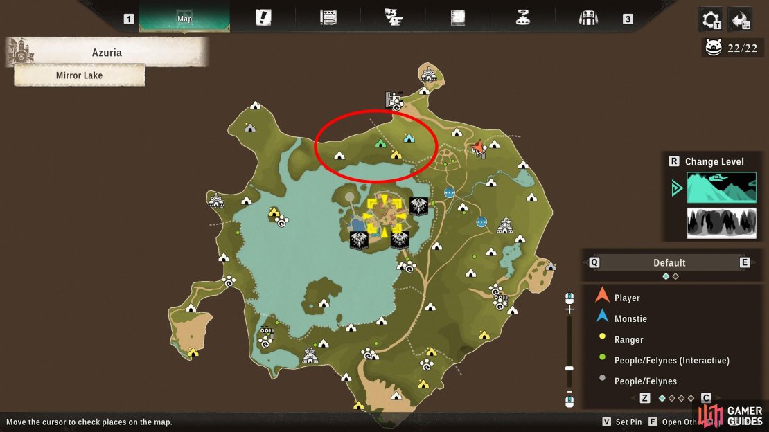 Three types of Monster Dens can randomly appear in regions - normal (white), rare (yellow) and super rare (blue).