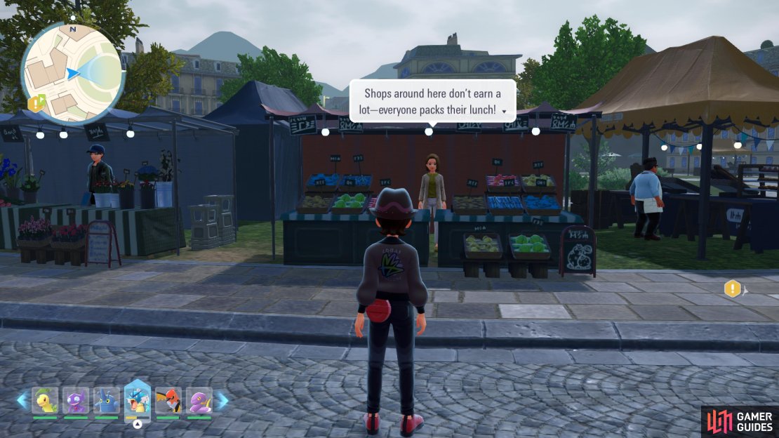 Berries can be purchased from vendors. 