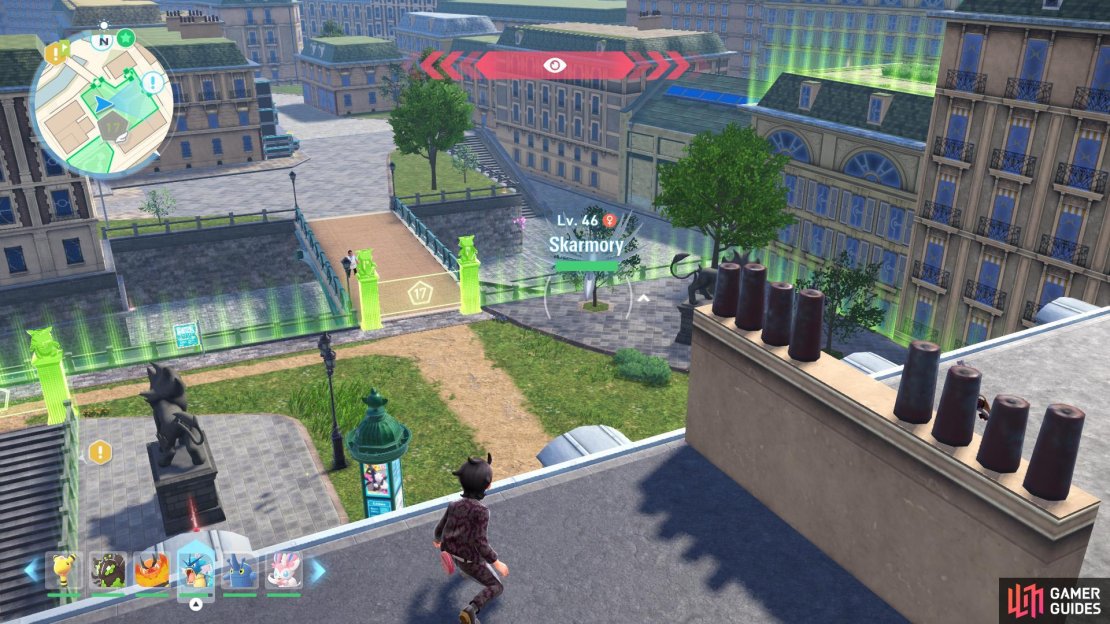 Here is a look at how to catch Skarmory in Pokemon Legends ZA. Image via Gamer Guides / Nintendo.