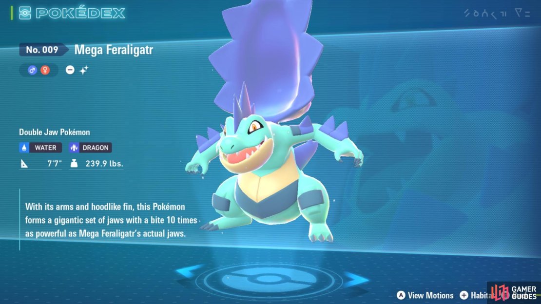 Here is a Shiny Mega Feraligatr. Source: UniteVids Pokemon Twitter Account.
