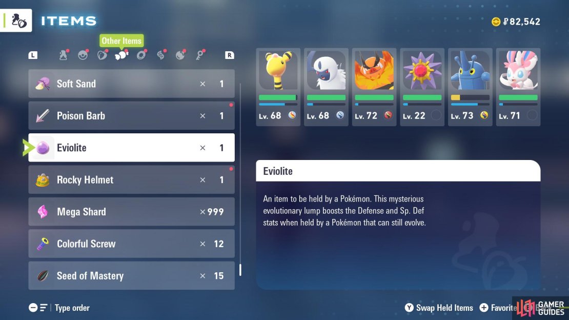 Eviolite is for Pokémon that can still evolve.