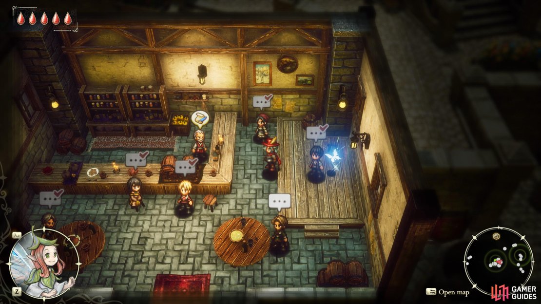 Return to the tavern along the southern edge of Huther and talk to the Barkeeper after you find the Magic Compass to start the quest &ldquo;My Family&rsquo;s Motto&rdquo;.