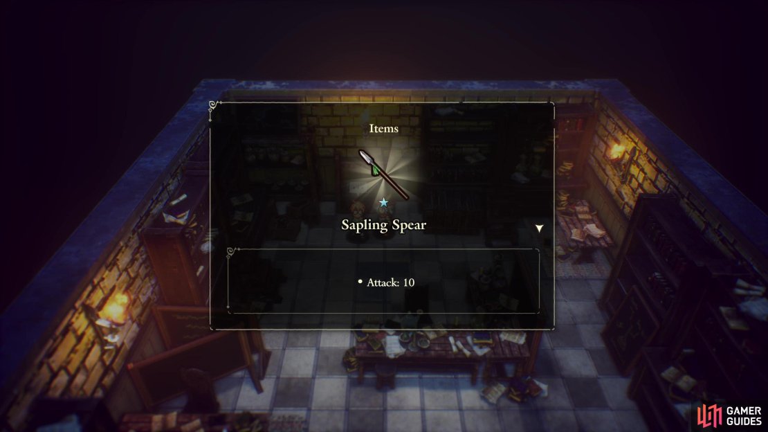 Complete the mandatory quest “A Spear with a Past” to get your hands on this starter spear.