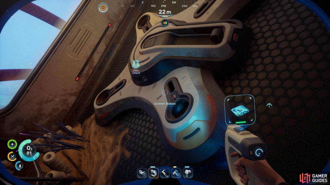 You can get the recipe for a Scanner Station by scanning a defunct model - one can be found in a room in the ruins of Camp One.