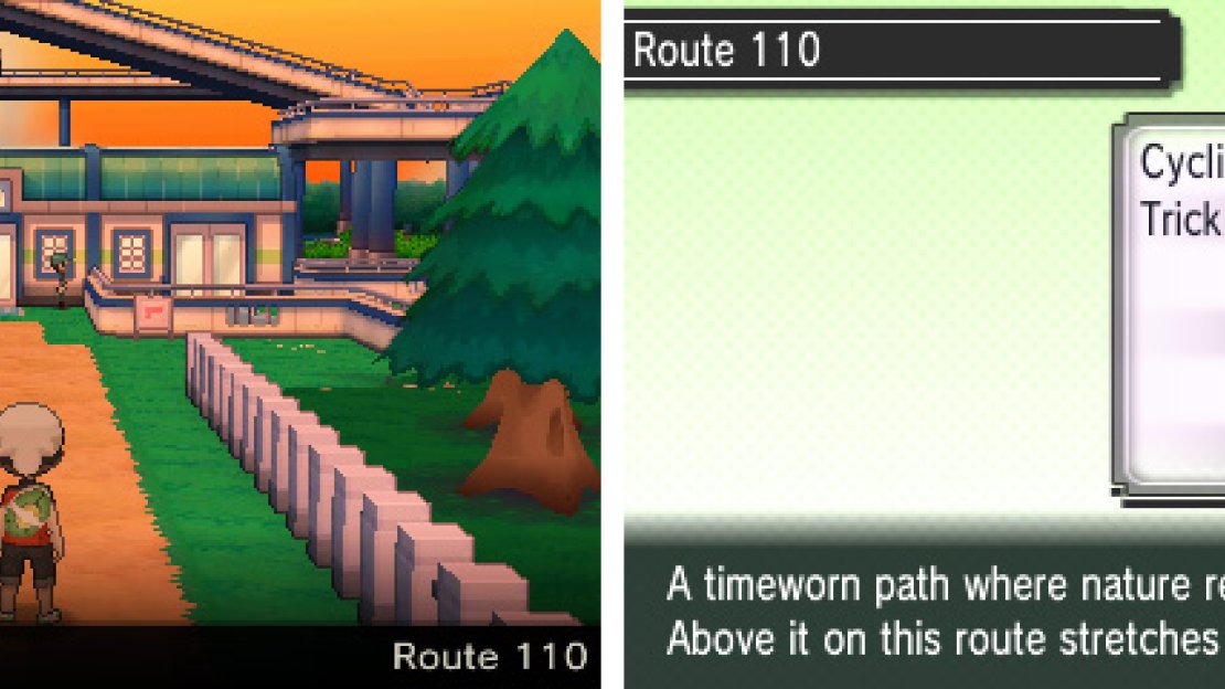 A totally different route depending on whether you have a bicycle or not.