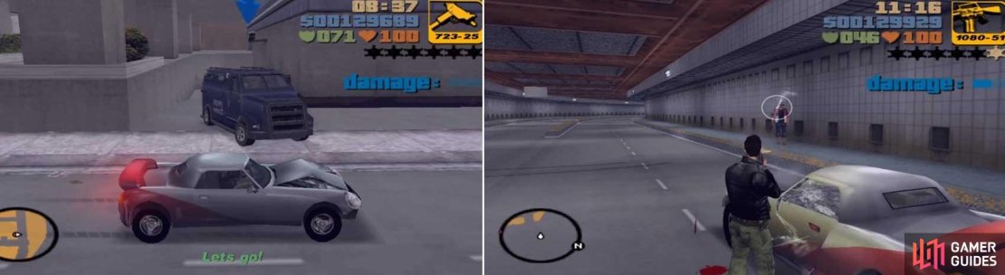 Then, upon returning, the Securicar was gone. It didn&rsquo;t have all that much damage done to it, and, after following the trail for a bit, I found it near the tunnel exit at Francis International.