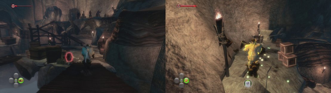 Clear out the Spire guards and then climb the ramp for a chest (right).