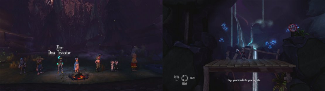 Choose your characters&hellip; and then plant three of them on the bridge in the cave to begin your journey.