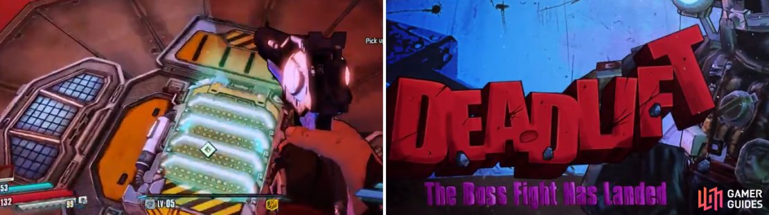 Jump pads will launch you into the air and will be scattered throughout Pandora&rsquo;s moon. The one pictured will bring you to the first challenging boss of the game, Deadlift.