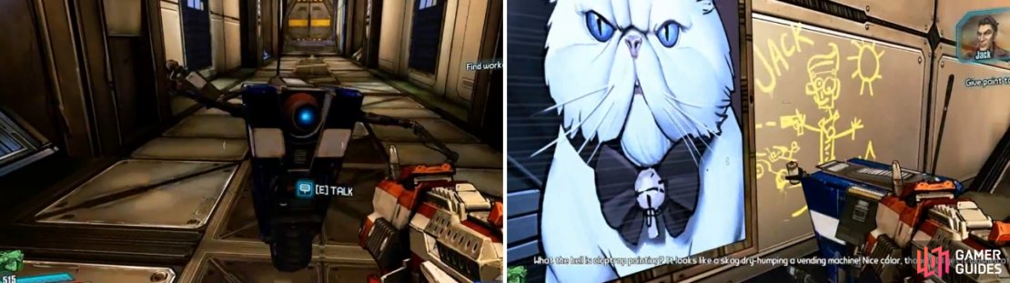 Give the worker Claptrap the paint can and he&rsquo;ll draw something&hellip;well, it&rsquo;s something.
