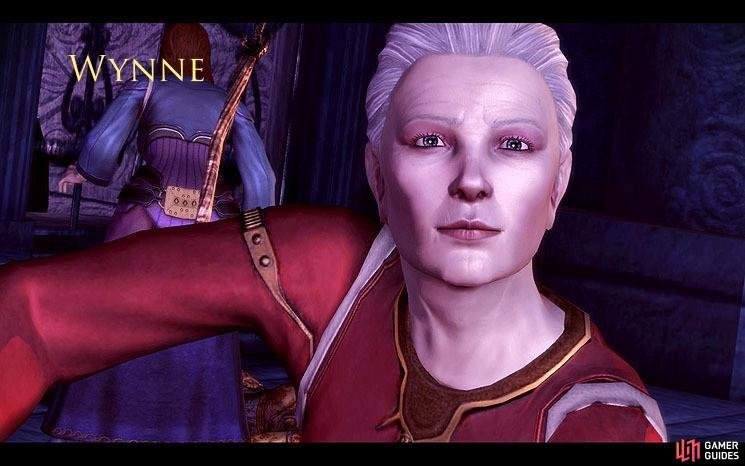 Wynne, the wise, sensible, insanely discerning healer. She is invaluable in your quest unless you yourself can heal.