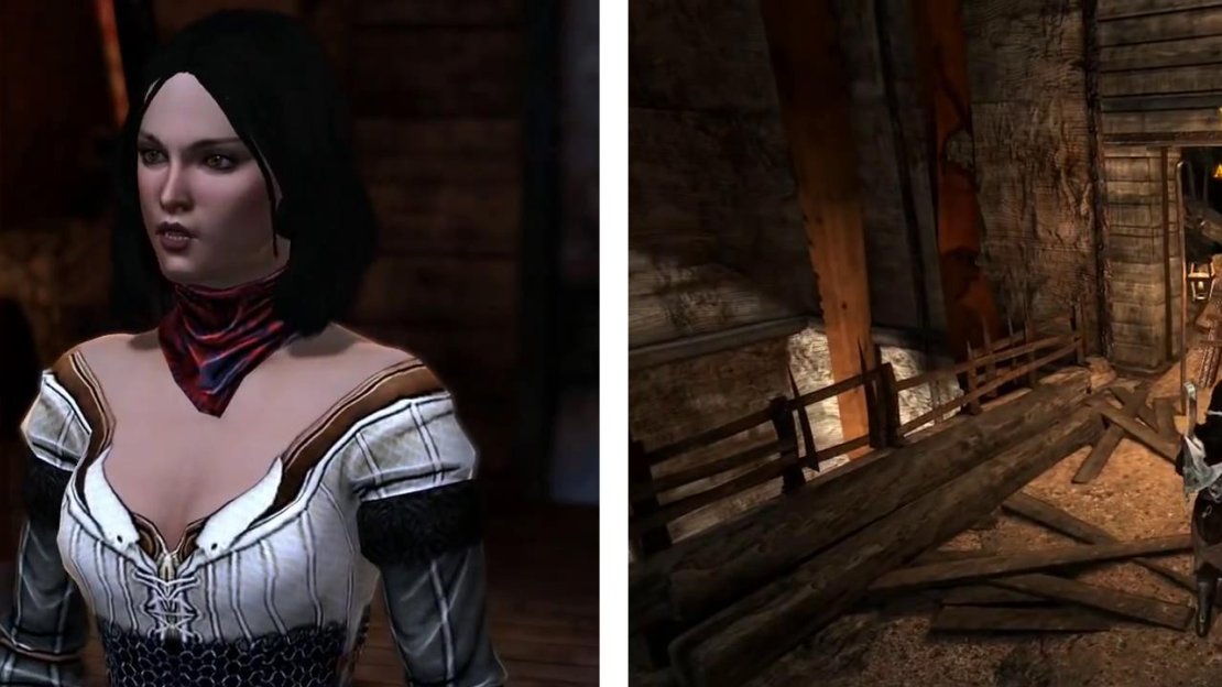 Speak with your family members and then find the entrance to the Amell Estate Cellar in Darktown.