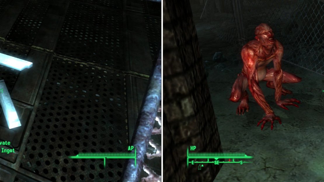 Gather Steel Ingots is the name of the game-the more you find, the better you’ll be rewarded (left). Trogs were once humans who-through a special mix of post-war radiation and the native pollution of The Pitt-transformed into hideous beasts (right).