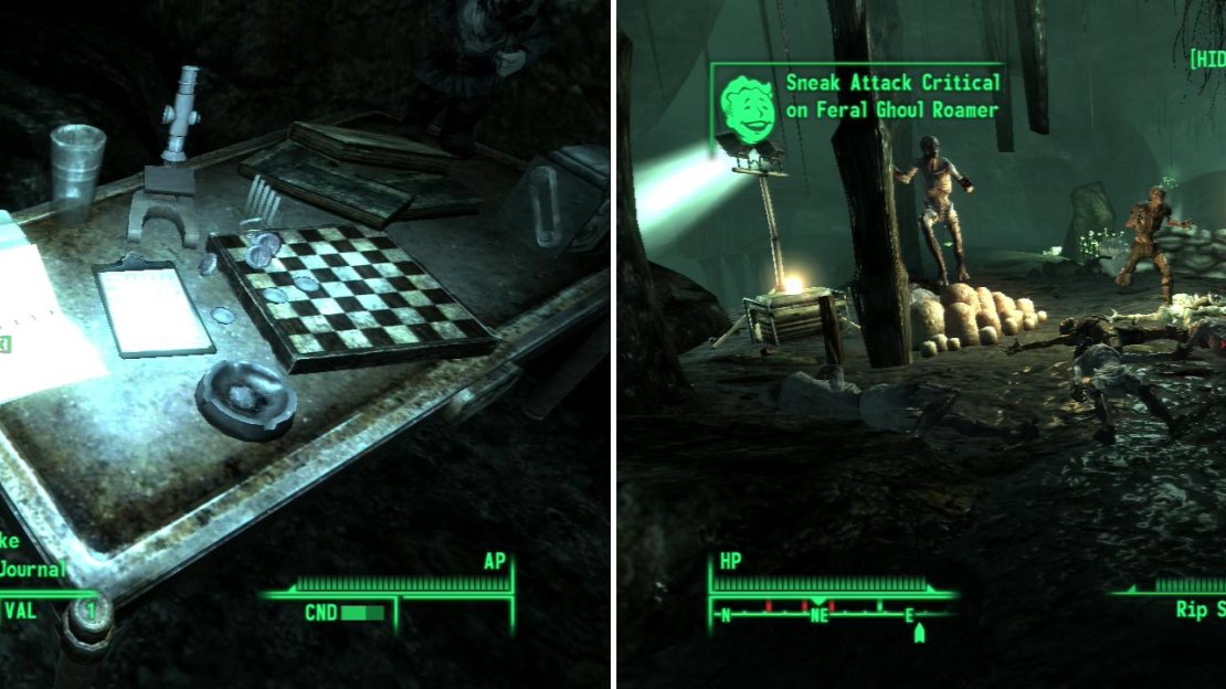 Read Plik’s Journal to gain some useful information about Ghouls-specifically how to kill them (left), then compete in his Safari (right).