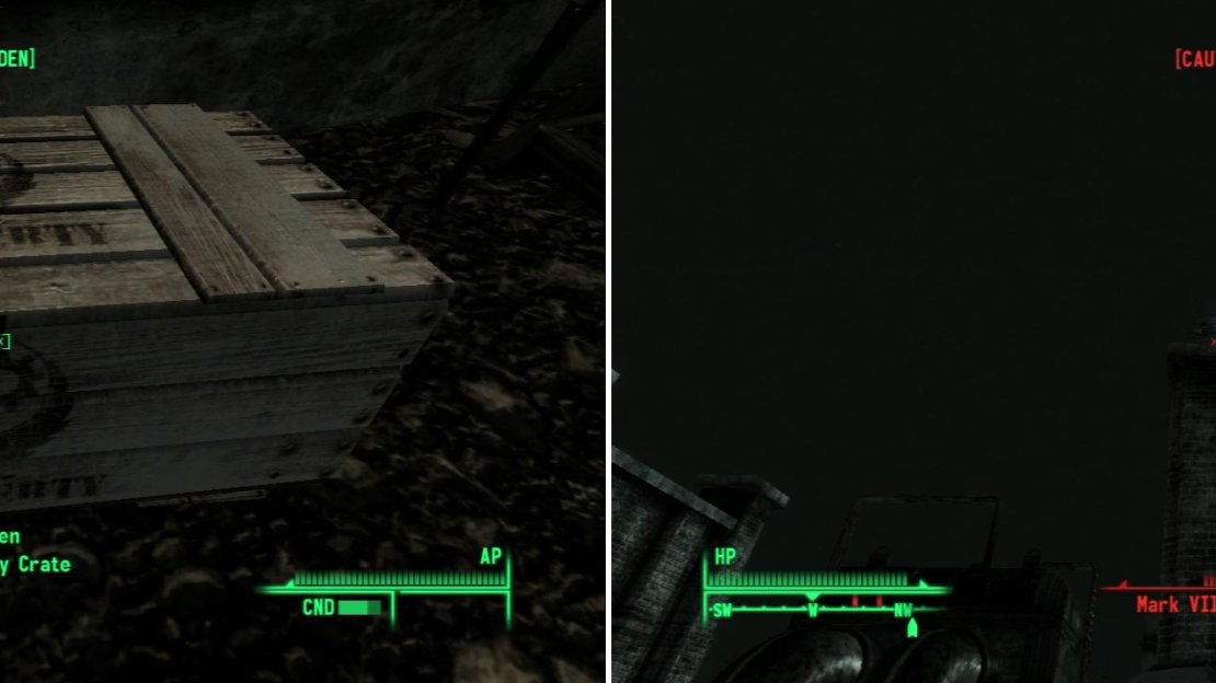 Loot the supply crate (left) to score the Tesla Cannon (right), a mighty, but slow weapon.