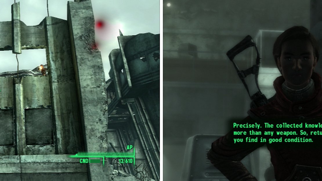 This paranoid Raider stands secure (left) protected by a building full of traps. Scribe Yearling (right) seeks whatever remnants of knowledge this library might still contain.