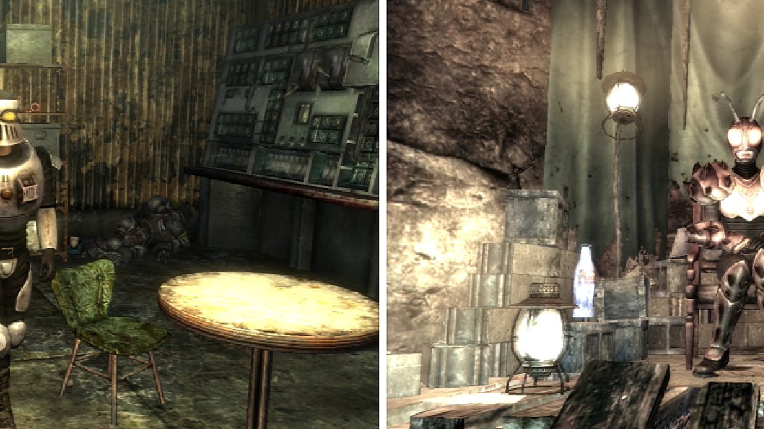 Crazy comes in two flavors around Canterbury Commons. The Mechanist (left) overlooks the town from the Robot Repair Center, while The Antagonizer (right) dwells in the Canterbury Tunnels.
