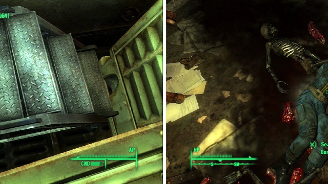 This Tumblers Today taunts us from beneath these steps (left). Gary #42, eh? That’s… odd… Wonder where the rest of them are? (right).