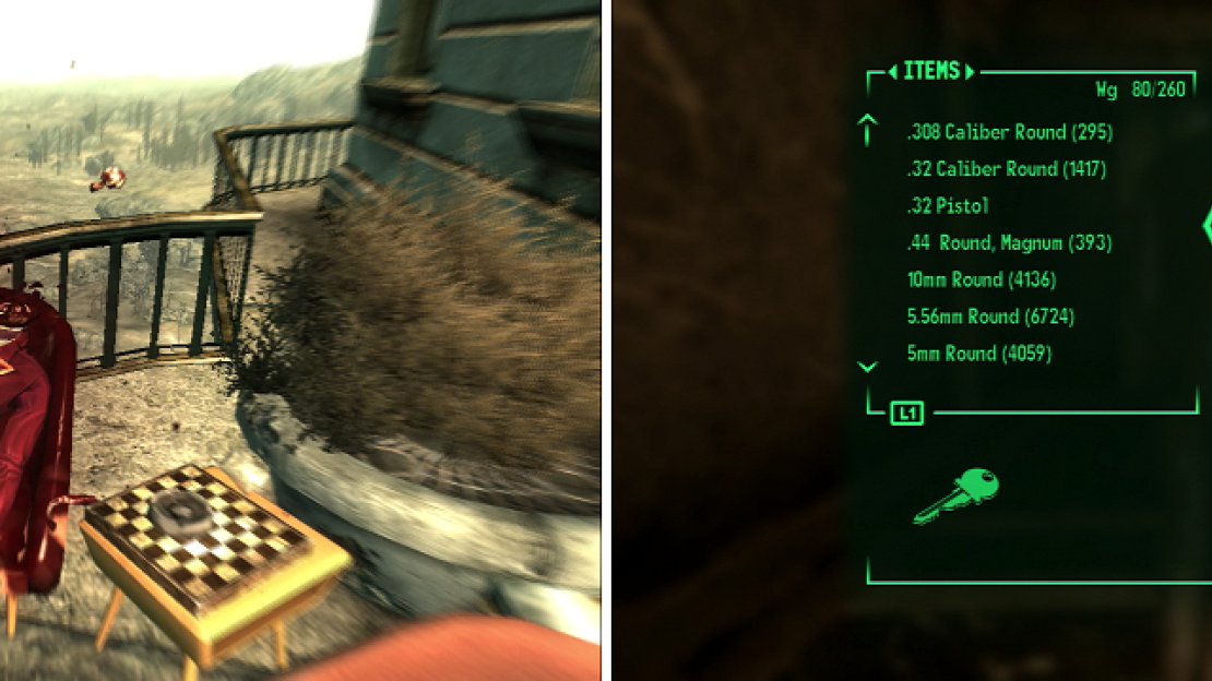 Tenpenny is the only person on Crowley’s list that he actually wanted you to kill for the sake of killing, and killing Tenpenny is simpler than dealing with him (left). Be sure to steal the keys back from Mister Crowley after you give them to him, or else you’re not getting into Fort Constantine (right)
